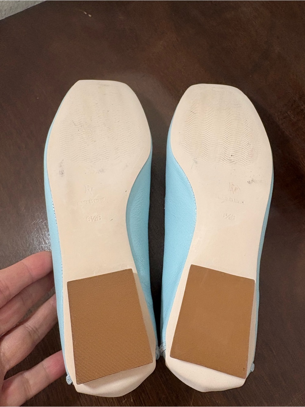 Frances Valentine women's Light Blue Leather Loafers size 6.5 - Picture 4 of 4